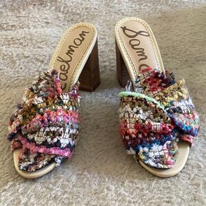 Sam Edelman Colorful Woven Heeled Sandals